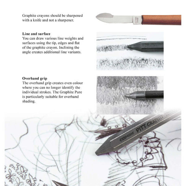 FC Pitt Graphite Pure Sticks _ Crayons info