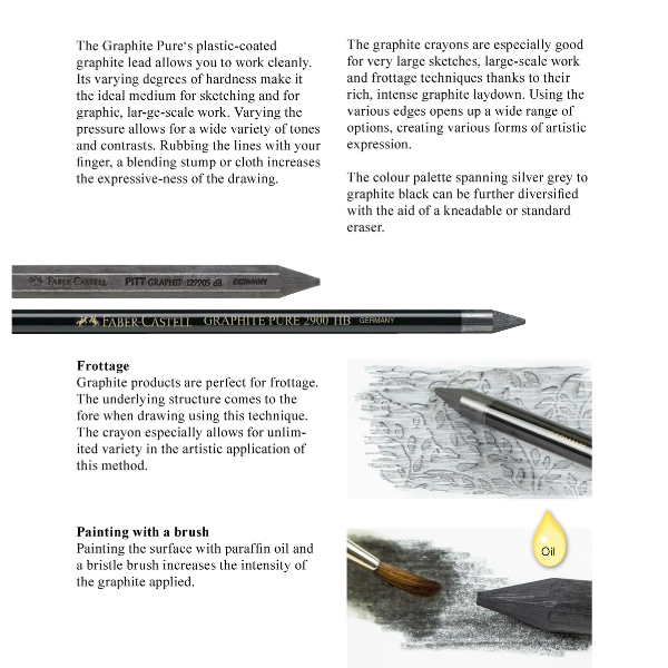 FC Pitt Graphite Pure Sticks _ Crayons infographic