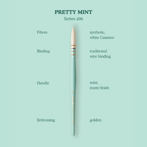 PRETTY Synthetic Squirrel Watercolour Brushes - da Vinci MINT info