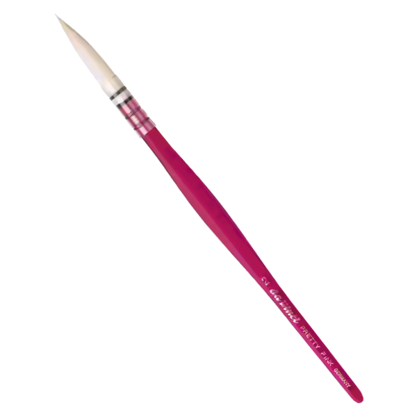 PRETTY Synthetic Squirrel Watercolour Brushes - da Vinci PINK