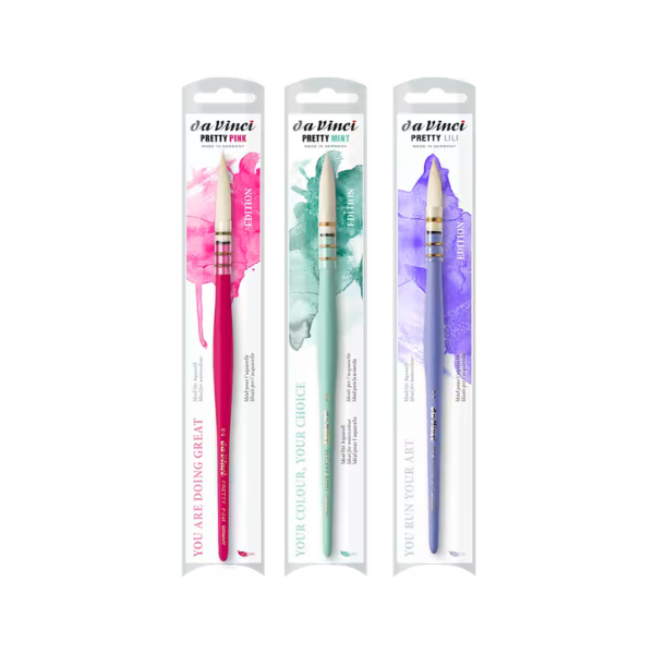 PRETTY Synthetic Squirrel Watercolour Brushes - da Vinci in packaging