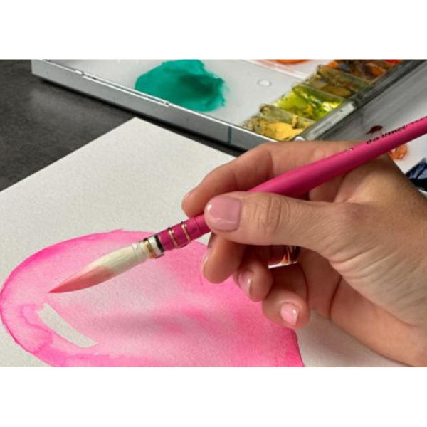 PRETTY Synthetic Squirrel Watercolour Brushes - da Vinci in use