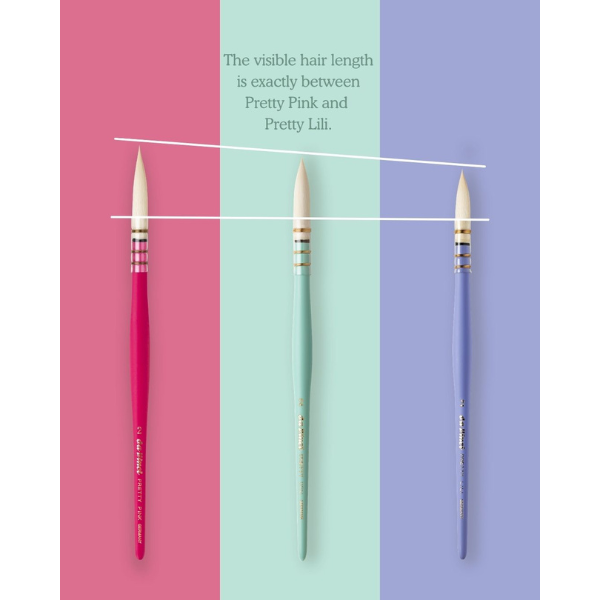 PRETTY Synthetic Squirrel Watercolour Brushes - da Vinci length