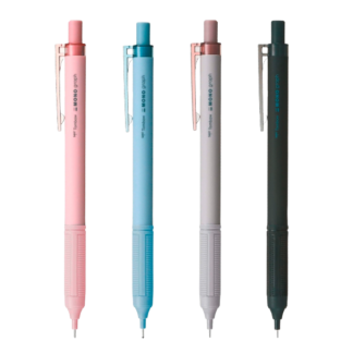TOMBOW MONO GRAPH LITE MECHANICAL PENCIL 0.5MM COVER PAGE SHOWING BLACK, SMOKEY BLUE, SMOKEY BROWN AND SMOKEY PINK